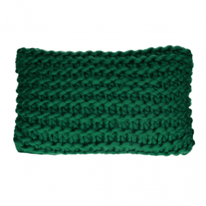 Emerald Green Knit Cushion - Nittu - soft furnishings - cushions - Oliveira Algarve