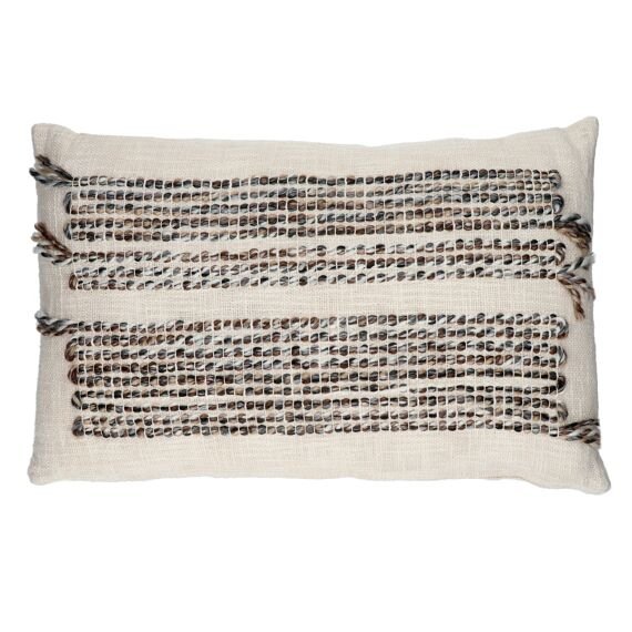 Original Cotton Line Weave Cushion - Cerulean - soft furnishings - cushions - Oliveira Algarve