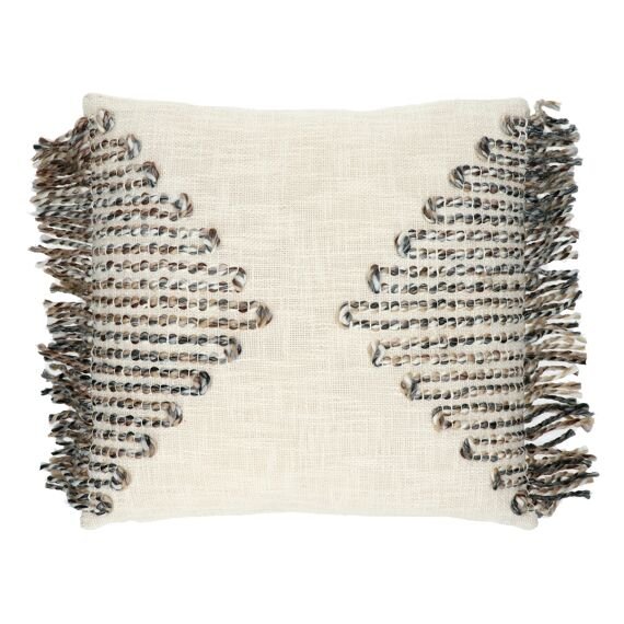 Original Cotton Line Weave Square Cushion - Cerulean - soft furnishings - cushions - Oliveira Algarve