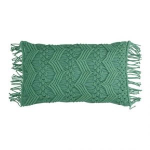 Bold Green Hand Knit Cushion - Lisboa - soft furnishings - cushions - Oliveira Algarve