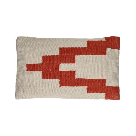 Modern Cubist Pattern Rust Cushion - Madou - soft furnishings - cushions - Oliveira Algarve