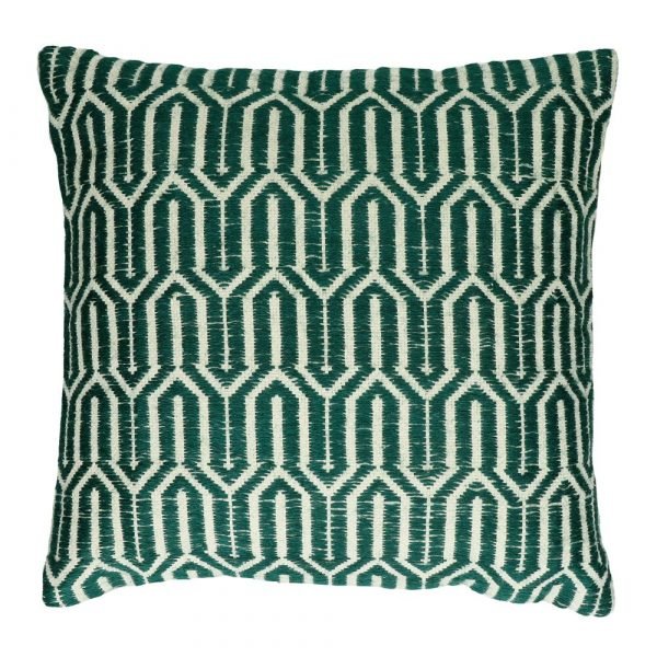 Original Linear Pattern Dark Green Cushion - Padronizar - soft furnishings - cushions - Oliveira Algarve
