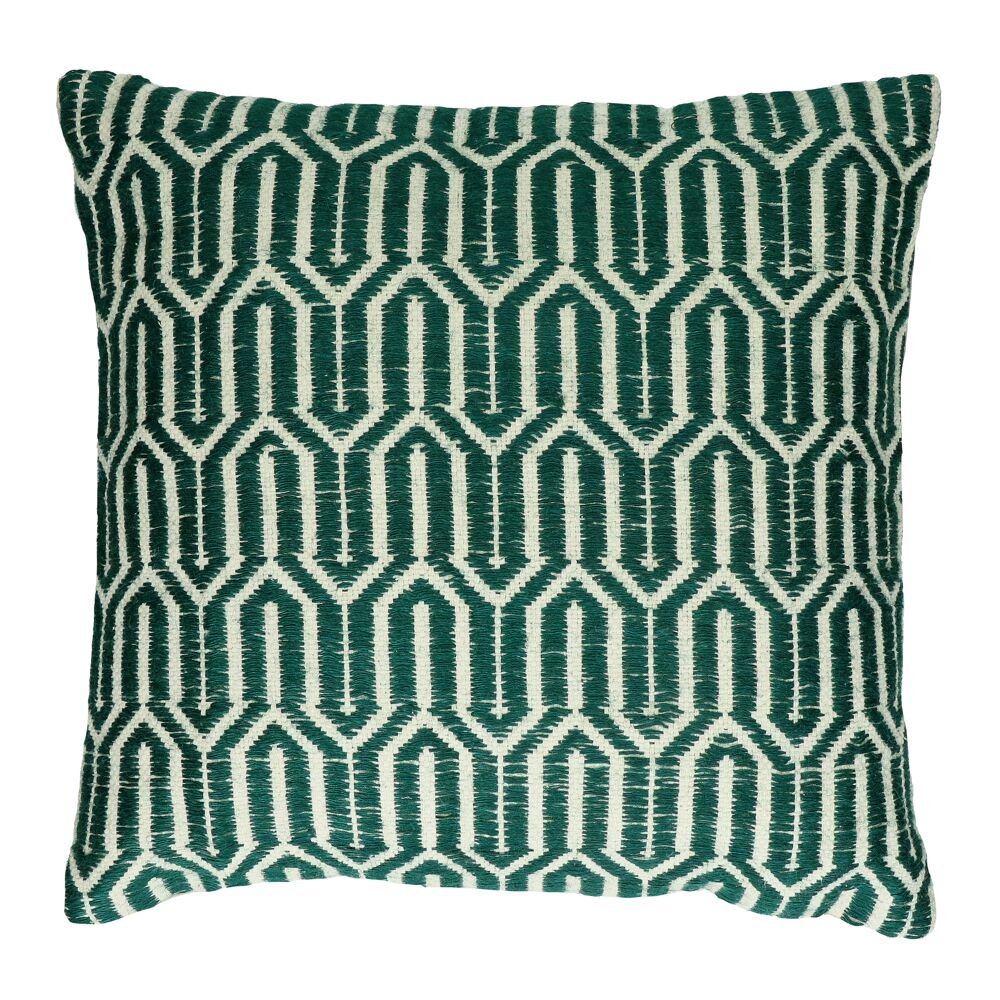 Original Linear Pattern Dark Green Cushion - Padronizar - soft furnishings - cushions - Oliveira Algarve