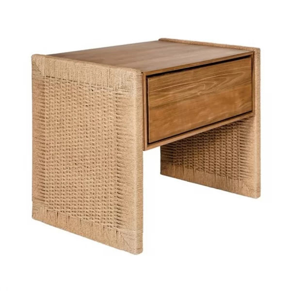 teak wood bedside table, drawer, solid, modern, rustic, nightstand, furniture, bedroom, algarve, oliveira, shop, buy