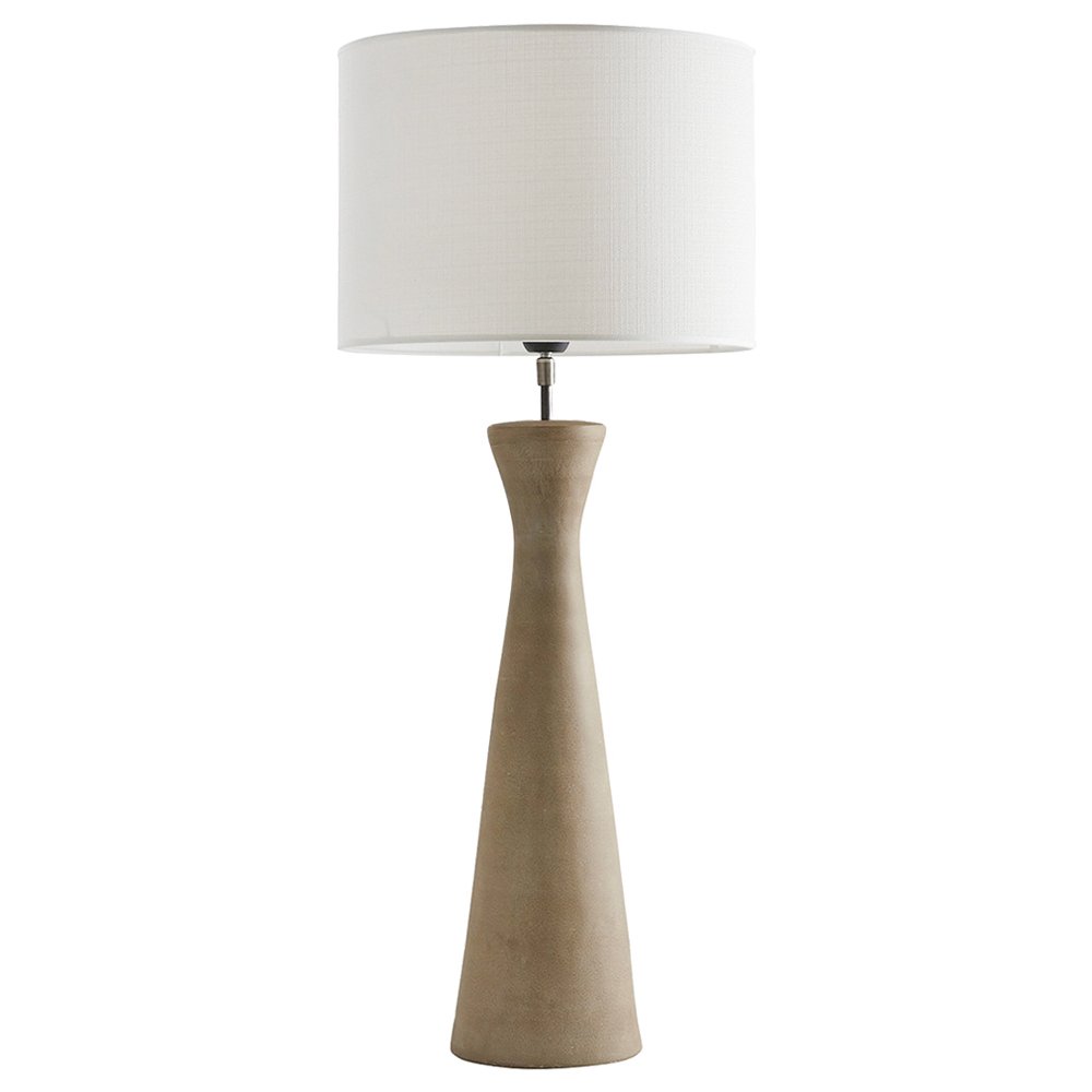 The soft feminine shape and feel of this table lamp base is perfectly complemented by it's tactile