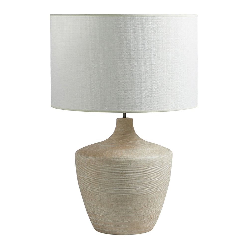 A modern but classic design that is simply timeless. This pottery table lamp base with gentle patina finish will adorn any home. Lampshade sold separately-Lighting-Table Lamp Base-Available at Oliveira in Tavira