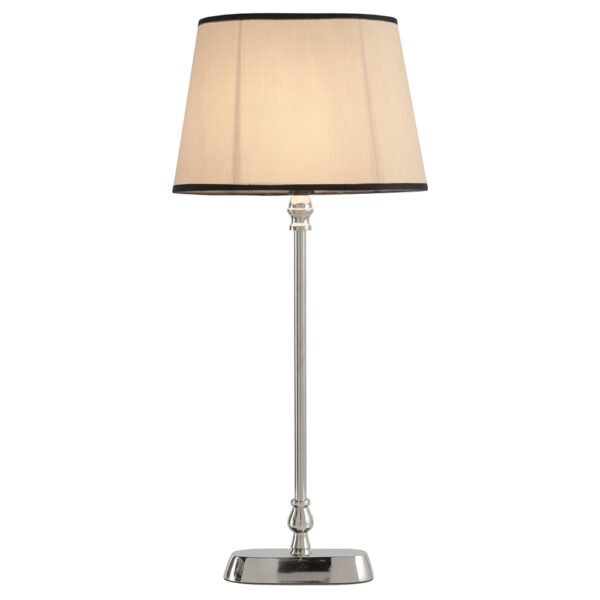 A classic design that is timeless. This brass table lamp base with a regal design is finished with a chrome patina-Lighting-Table Lamp Base-Available at Oliveira in Tavira