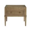 A classical bedside cabinet / table design crafted from Oak wood and featuring refined copper handle detail and 1 drawer-Cabinets-Bedside Tables-Available at Oliveira in Tavira