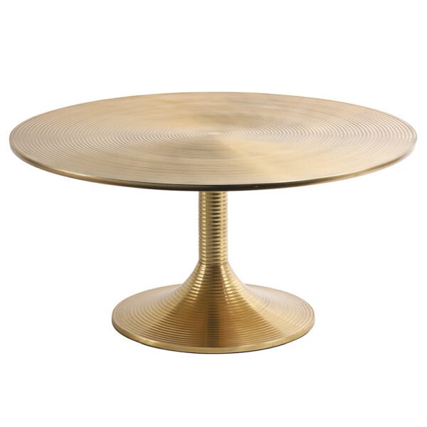 the second table is crafted entirely from sculptured line brass effect metal-Tables-Coffee Tables-Available at Oliveira in Tavira