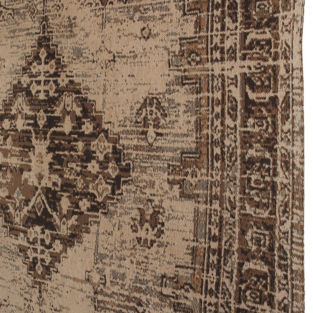 this is a beautiful beige and brown vintage style rug-Soft Furnishings-Rugs-Available at Oliveira in Tavira