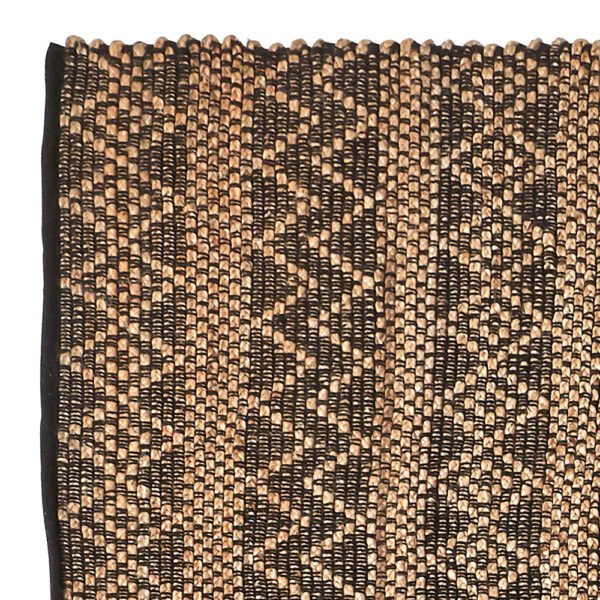 this natural feel rug features a geometric African style design-Soft Furnishings-Rugs-Available at Oliveira in Tavira