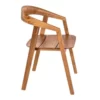 featuring solid seat base is available in both natural Teak wood and Black Teak wood.-Outdoor Living-Outdoor Dining Chair-Available at Oliveira in Tavira