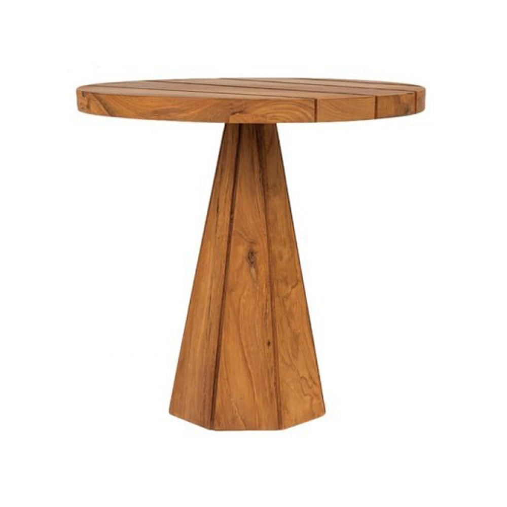 This side table is a winner in all senses. Curved lines and an elegant finish in Reclaimed Natural Teak wood