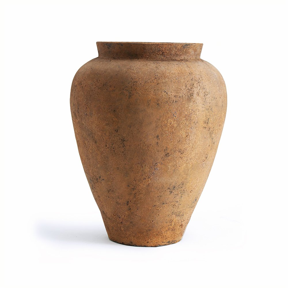 An imposing feature for any terrace or garden. This stunning large outdoor contemporary terracotta vase with an aged copper patina will enhance any home. - Decorative Items - Vases - Plant Pots