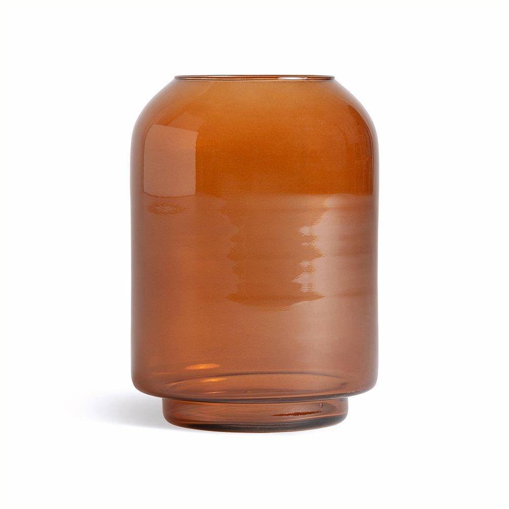 A beautiful contemporary style amber glass vase. - Decorative Items - Vases - Plant Pots