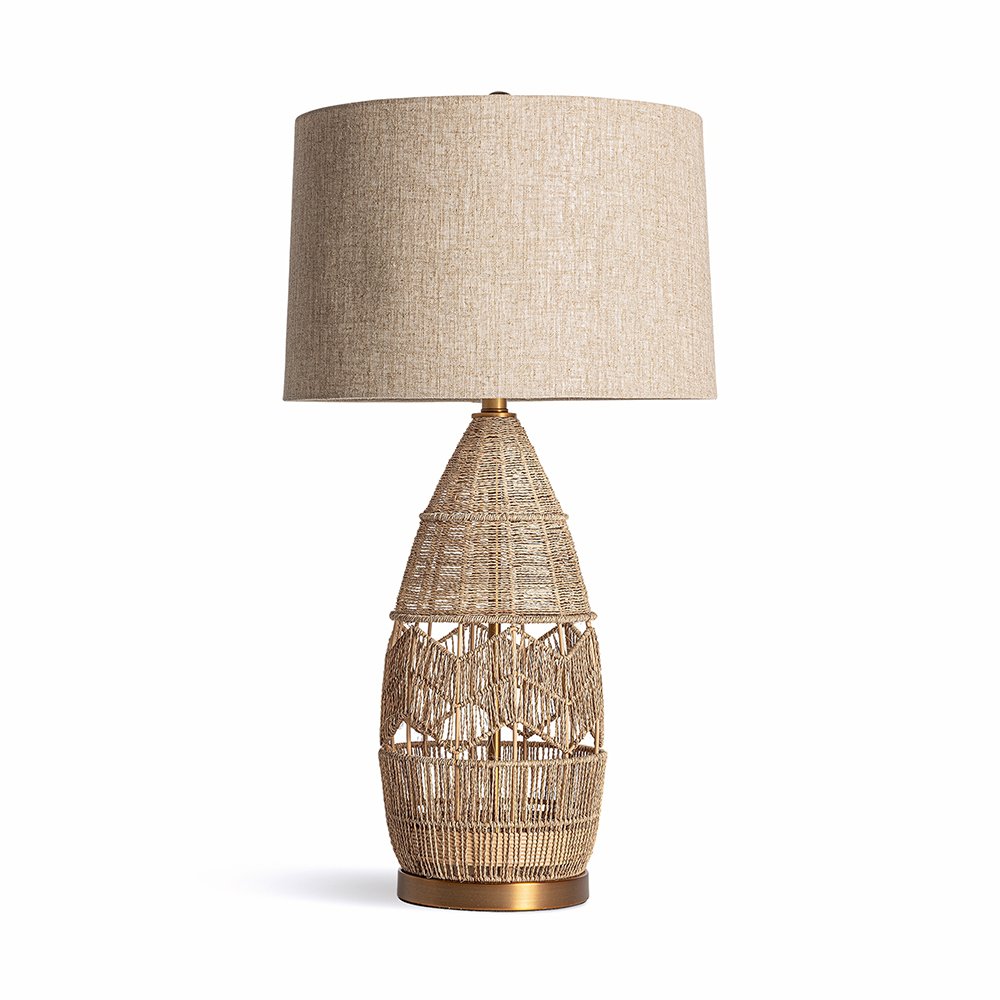 A simply beautiful natural rope and linen table lamp. - Lighting - Table Lamps -