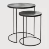 Contemporary Aged Mirror Side Table Set - Available in 3 Aged Mirror Colours Furniture Tables Side Tables Nest Tables