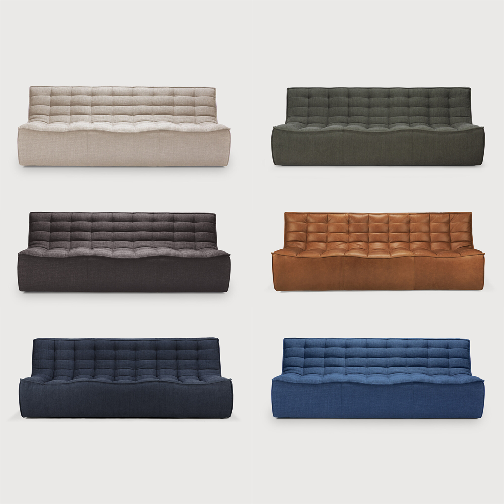 Contemporary Relaxed Style Modular Sofa available in 6 colours - 3 Person Modular Sofa Furniture Designer Sofas