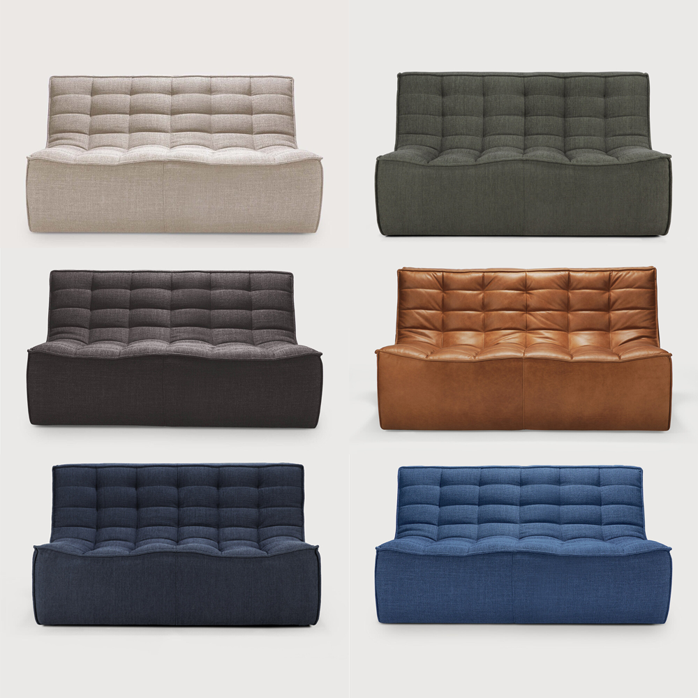 Contemporary Relaxed Style Modular Sofa available in 6 colours - 2 Person Modular Sofa Furniture Designer Sofas