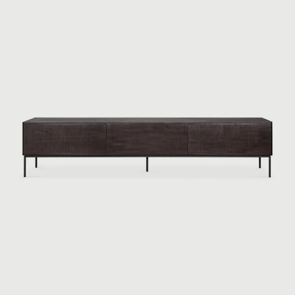 Solid Black Teak Wood TV Cabinet furniture algarve shop buy tavira oliveira decor