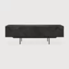 Stunning Triangular Mosaic Solid Black Teak Wood TV Cabinet - available in 2 Sizes - Cabinets - At Oliveira Tavira