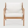 solid teak wood lounge chair outdoor indoor furniture algarve oliveira