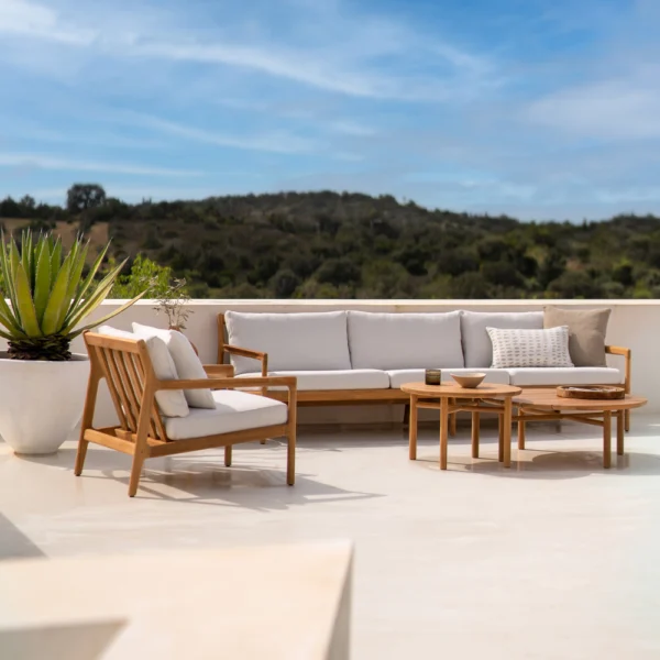 solid teak wood lounge chair outdoor indoor furniture algarve oliveira