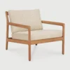 solid teak wood lounge chair outdoor indoor furniture algarve oliveira