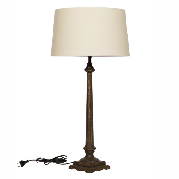 Table Lamp w/ Wooden Square base-Lighting Outlet-