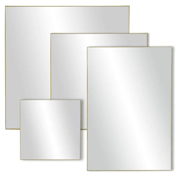 satin gold frame mirror square rectangle furniture shop algarve