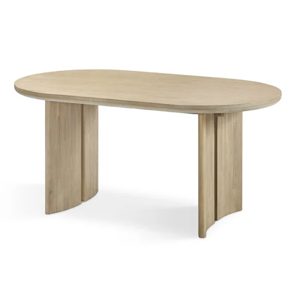 Oval Dining Table in Contemporary Natural Wood-Furniture Outlet-