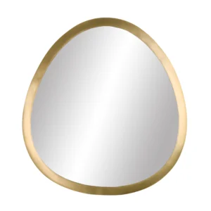 organic shape satin gold mirror furniture algarve shoop