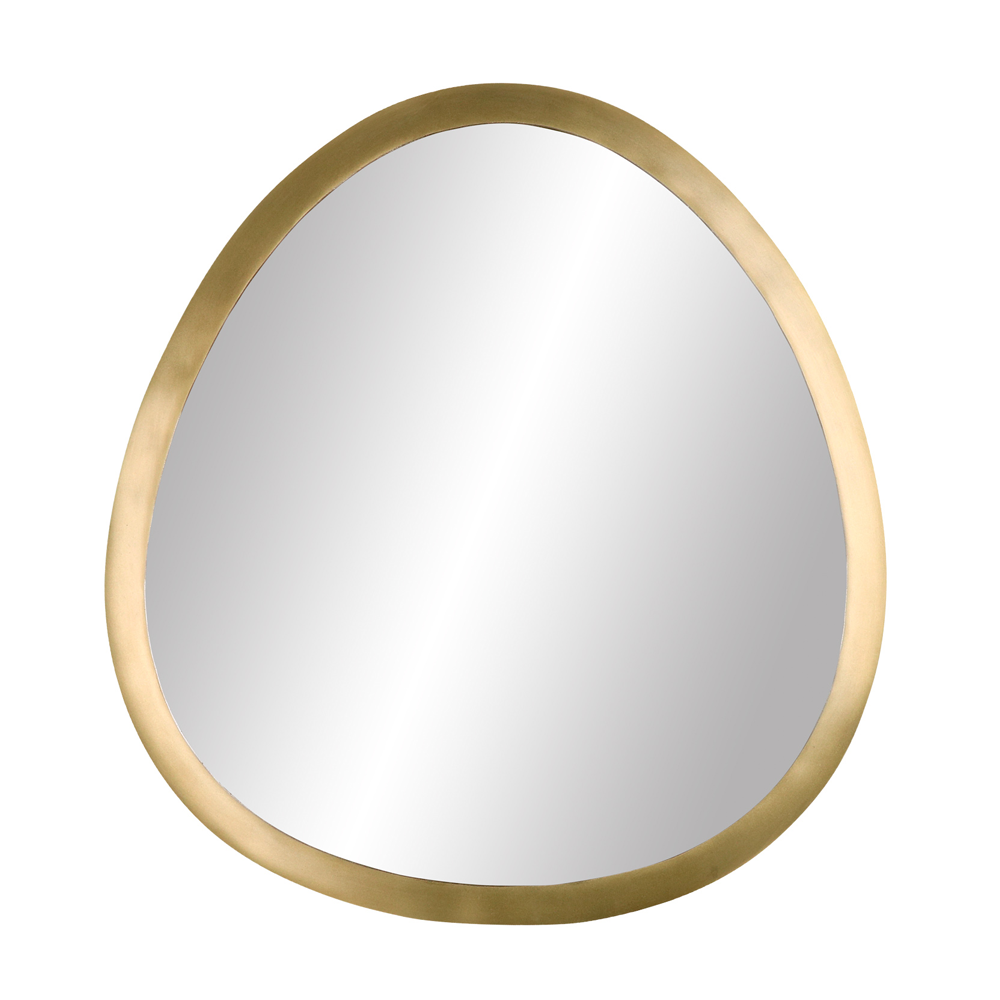 organic shape satin gold mirror furniture algarve shoop