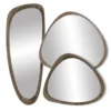 aged pine effect organic shape mirror furniture shop algarve