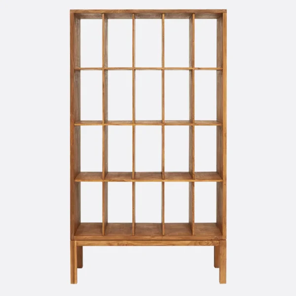 Natural Teak Display Cabinet / Bookcase with Rustic Finish furniture algarve shop buy