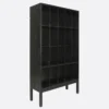 Black Teak Display Cabinet / Bookcase with Rustic Finish furniture algarve shop buy