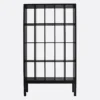Black Teak Display Cabinet / Bookcase with Rustic Finish furniture algarve shop buy