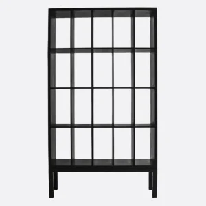 Black Teak Display Cabinet / Bookcase with Rustic Finish furniture algarve shop buy