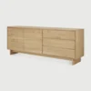 Serene Wave Style Solid Oak Wood Sideboard furniture algarve shop buy