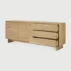 Serene Wave Style Solid Oak Wood Sideboard furniture algarve shop buy