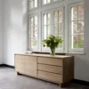 Serene Wave Style Solid Oak Wood Sideboard furniture algarve shop buy