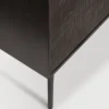 Hand Carved Grooved Solid Black Teak Sideboard furniture algarve shop buy