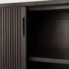 Contemporary Solid Black Teak Wood Slide Sideboard furniture algarve shop buy