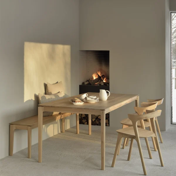 Solid Natural Oak Wood Dining Table furniture algarve tavira shop buy decor
