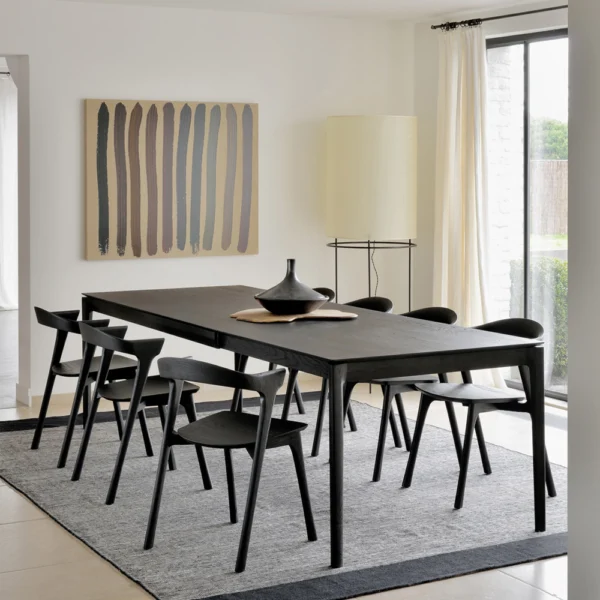 Black Oak Wood Extendable Dining Table furniture decor shop buy algarve tavira