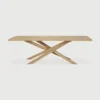 Solid Natural Oak Wood Dining Table rectangular furniture algarve shop buy tavira oliveira