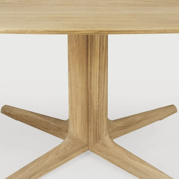 Solid Natural Oak Wood Square Dining Table with Rounded Corners furniture algarve shop buy oliveira decor tavira