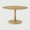 Solid Natural Oak Wood Round Dining Table furniture shop buy algarve tavira decor