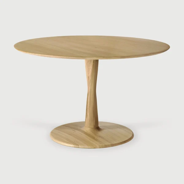 Solid Natural Oak Wood Round Dining Table furniture shop buy algarve tavira decor