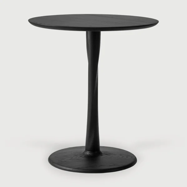 Solid Black Oak Wood Round Dining Table furniture algarve shop buy decor tavira oliveira